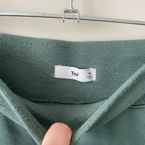 TNA Airy Terry High Rise Pull On Elastic Waist Sweatpants Green Medium - Picture 7 of 9